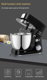 FreeShipping 4L Stainless Steel Bowl Electric Stand Food Mixer Cream Blender Knead Dough Cake Bread Chef Machine Whisk Eggs Beater EU US
