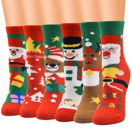 2020 New Christmas Socks Series For Ladies Coral Velvet Santa Socks Christmas Women Socks Free Shipping