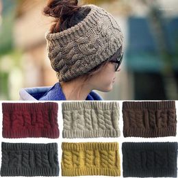 Beanie/Skull Caps Fashion Capless Hat For Women Stretch Knitted Crochet Beanies Cap Winter Warm Wool Hats Headband Hairband Autumn1