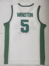 cheap Vintage Cassius Winston #5 Basketball Jerseys All Stitched Custom Any Names MEN WOMEN YOUTH XS-5XL