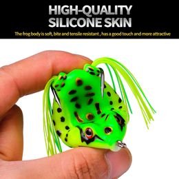 Frog 17.5g 6.5cm Lures Lifelike Soft Small Jump Fishing Engaging Bait Silicone for Crap Gear Crankbait Crankbaits