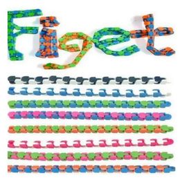 Fedex Fast Fidget Snake Puzzle Wacky Tracks decompression toy Snap and Click Sensory Kids Adult Anxiety Stress Relief Needs Educational Keeps Fingers Busy