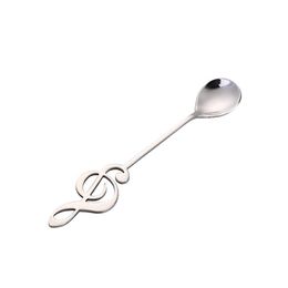 304 Stainless Steel Musical Notes Spoon Coffee Spoon Tea Stirring Spoon Music Bar Ice Mug Dessert Scoop Creative Cutlery H jllAMG