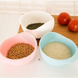 Rice Sieve Plastic Colander Sieve Rices Washing Philtre Strainer Basket Kitchen Tools Beans Sieves Bowl Drainer Cleaning by sea RRB13691