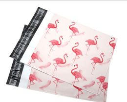 NEW 25.5*33cm 10*13 inch Fashion Pink Flamingo pattern Poly Mailers Self Seal Plastic mailing Envelope Bags