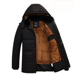 New Men Jacket Coats Thicken Warm Winter Windproof Jackets Casual Mens Down Parka Hooded Outwear Cotton-padded Jacket 201209