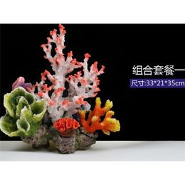 FISH TANK ROCKERY LANDSCAPING AQUARIUM DECORATION, ROCK AQUATIC CORAL REEF PACKAGE DECORATION Y200917