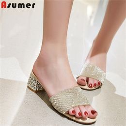 ASUMER large size 32-43 New fashion women slippers outside summer slip on open toe ladies shoes drop shipping Y200423