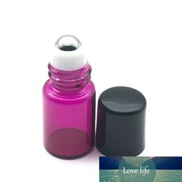 5pcs Refillable 2ml Roll on Rose-red Glass Bottles for Essential Oil Roller Perfume Mini Roller Bottle Free Shipping