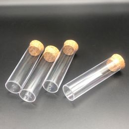20 pieces/lot Lab Supplies 25*95mm Flat Bottom Plastic Test Tube with Cork Cap Laboratory Fruit Fly Tea Tube