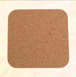 Natural Square Wood Coffee Cup Mat Heat Resistant Cork Coaster Mat Tea Drink Wine Pad Table Decoration