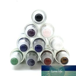 100pcs Natural Gemstone Roller Ball For 5ml 10ml Essential Oil perfume Text Roll On THICK Glass Bottles Accessories