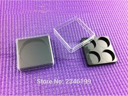 100pcs/lot Empty Bulsh Subpackage Container with Clear Cap, DIY Eye Shadow Powder Case, High Quality Lip Gloss Box AL Pans