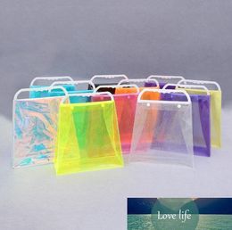 PVC Laser Shopping Bag PVC Transparent Plastic Handbag Colourful Packaging Bag Fashion Shouder Handbags Storage Bags Tools SN996