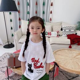 2021 high quality Funny Cartoon T Shirt Children Boys Girls T-shirt Cute Anime Casual Kids Tshirt Top Tees Kid