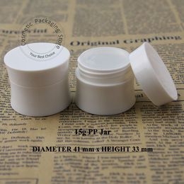 50pcs/lot Promotion 15g Plastic PP Cream Jar Bottle Refillable Cosmetic Container 15ml Packaging 1/2OZ Display