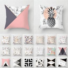 Pillow Case Nordic Marbled Decorative Pillow Covers Geometric Throw Pillows Cushion Cover Home Sofa Office Decor 26 Designs YG740