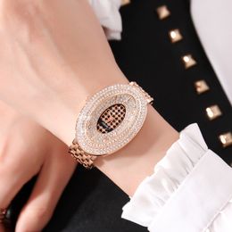 Cacaxi Luxury High Quality Watches Women Quartz Wristwatch Waterproof Ladies Watch Oval Rose gold Gift Relojes Mujers A183 201116