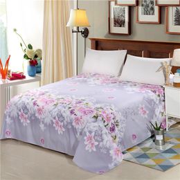 1pc Floral Sanding Soft Bed Sheet Big Large Size 230x230cm Flat Bed Sheet Thicken Twin Bedsheet No Pillowcase 201113208v