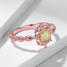 Kuololit Natural Opal Gemstone Rings for Women 925 Sterling Silver Ring Wedding Handmade Engagement Band Part Gift Fine Jewellery Y200321