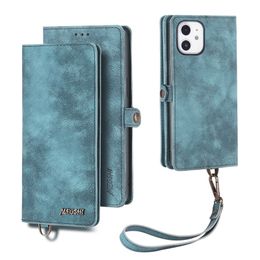 Premium Leather Wallet Phone Cases for Apple 11 5 6 7 8 11 12 13 Pro x xs max 13pro Multifunctional Magnetic Phone Case 13 Separation Protective Cover