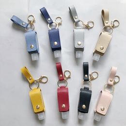 Sanitizer Keyrings PU Sanitizer Bottle Case Women Tassel Keychain Pendant Hand Sanitizer Holder Carrier Girl Accessories 50pcs 16 Style 5820