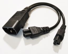 IEC 320 C14 3Pin Male to Dual C5 3Pin Female Power Adapter Cable About 30CM/1PCS