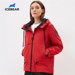ICEbear Women Coat with a hood stylish casual women jacket women spring clothes brand clothing GWC2023D 201217