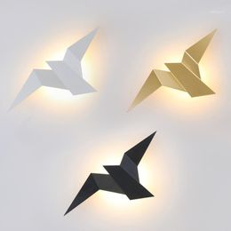 Wall Lamp Modern Led Nordic Iron Bird 2W Living Room Bedside Sconces Luminaire Bedroom Aisle Home Decor Stair Light Fixture1