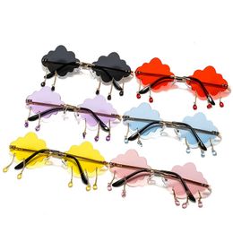 Clouds Hanging Water Drop Sunglasses INS Men And Women Funny Party Glasses Cool Fashion Eyewear 6 Colors Wholesale