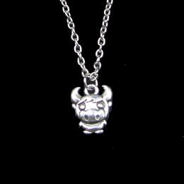 Fashion 15*12mm Cow Bull Ox Pendant Necklace Link Chain For Female Choker Necklace Creative Jewellery party Gift