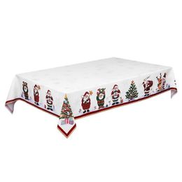 BESTONZON 84 x 60in Christmas Tablecloth Decorative Table Runner Long Table Cover for Xmas Party Holiday Winter Home Decor 201120