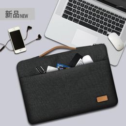 Briefcases Men Portafolio For Macbook 13.3 14 15inch Huawei Thin Notebook Office Business Tablet Bag Messenger Bags Chain 13 Inches1