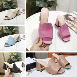 High Quality Womens Sandals Slippers Wedge Heel Fashion Women Leather Sandal Ladies Suitable Colorful Shoes Classic Girls Leisure Slipper Wi