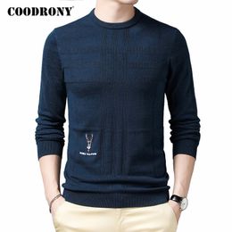 COODRONY Brand Sweater Men Clothing Autumn Winter Knitwear Soft Cotton Pullover Men Fashion Pattern O-Neck Pull Homme C1146 201124