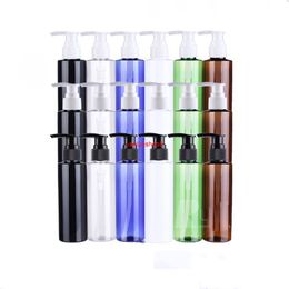 50pcs 100ml Clear white black brown blue green Cosmetic Bottles With Lotion Pump,Shampoo Dispenser,Detergent Containergood package