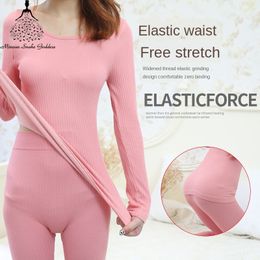 Women's Thermal Underwear Long Johns Thermo Lingerie Pyjamas Female Winter Inner Wear For Women Thermal T-shirt 201027