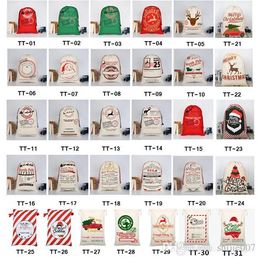 Fashion Christmas gift bag with reindeer Santa Claus bag cotton environmental protection mouth canvas moose christmas bag