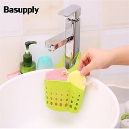 Bath Accessory Set Basupply 1Pc Portable Adjustable Hanging Drain Basket Storage Gadget Sponge Sink Holder Rack Kitchen Bathroom Accessories