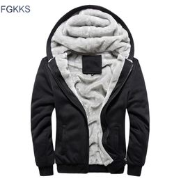 FGKKS Fashion Brand Sweatshirts Mens Winter Thicken Hoodie Men Hoodies Sweatshirt Men Zipper Coats Sudadera Hombre 201113