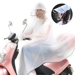 Creative Women Men Raincoat Reflective Edge Gloves Impermeable Electric Capes Bicycle Riding Night Reflective Hooded Rain Coat 201202