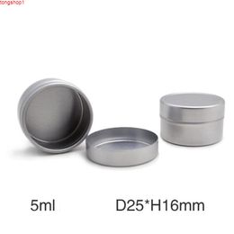 5ml Cream Jar Aluminium Tin Pots Empty Makeup Tool Lip Balm Containers Lightweight Round Craft Gift Box 25pcs/lotgood quantity