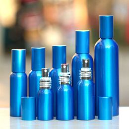 Empty Aluminium Spray Pump Bottles Blue Perfume Metal Coloured Mist Sprayer For Perfumes More Size Choosehigh qualtity
