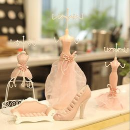 Jewellery rack female Decorative Objects Nordic household creative decoration display rack contains Princess model five piece suit powder Jingjing