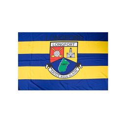 County Longford Ireland Banner 3x5 FT 90x150cm Double Stitching Flag Festival Party Gift 100D Polyester Indoor Outdoor Printed Hot selling