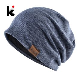 Fashion Bonnet Hat For Men And Women Autumn Knitted Solid Color Skullies Beanies Spring Casual Soft Turban Hats Hip Hop Beanie Y201024