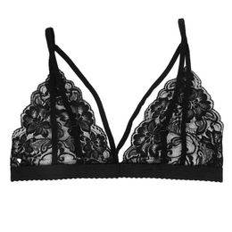 Women Sexy Sheer Lace Bra Top Female Seamless Bralette Transparent Cup Bras Wireless Tanks Brassiere Lingerie