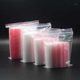 100pcs/pack Small Plastic Bags Reclosable Transparent Bag Shoe Vacuum Storage Poly Clear Thickness 0.08mm