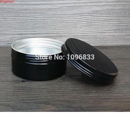 150g Black Aluminium Pot 100ML Metal Cans Aromatherapy Jar Aroma Essential Oil Box Cosmetic Aluminium Container, 24pcs/lotgood quantity