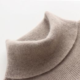 Man Sweaters 100% Pashmina Knitting Pullovers New Arrival 8Colors Turtleneck Pure Cashmere Jumpers Winter Warm clothes Tops 201124